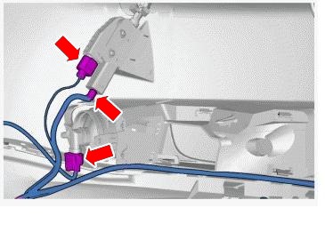 the scheme of fastening of the front bumper Volvo S40 V50 (2004-2012)