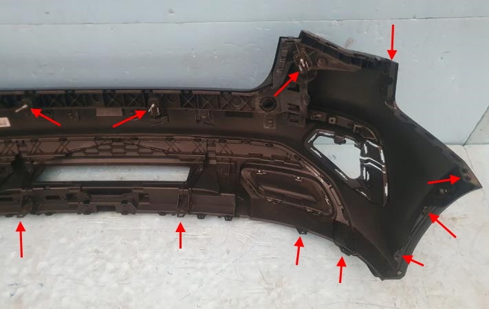points de fixation du pare-chocs arrière Audi A3 IV 8Y (2020+)