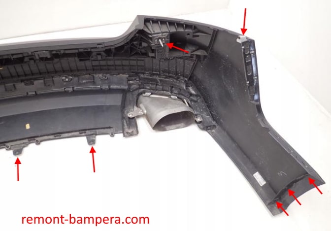 rear bumper attachment points Audi A7 I 4G (2010-2018)