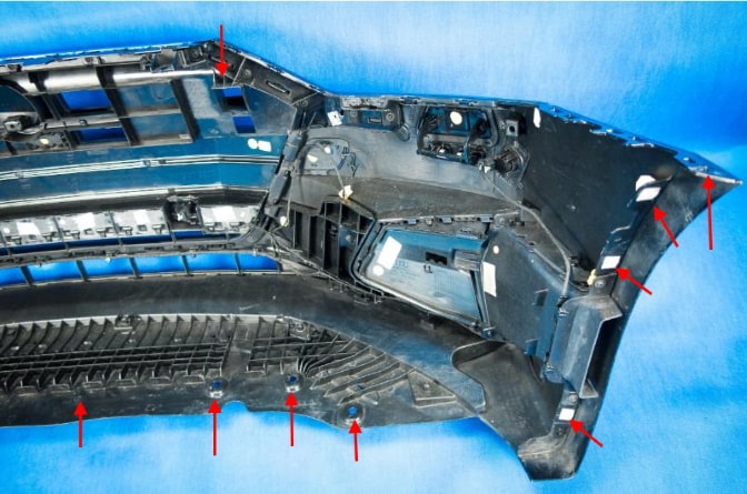 Puntos de fijación del parachoques delantero Audi A7 II 4K (2019+)