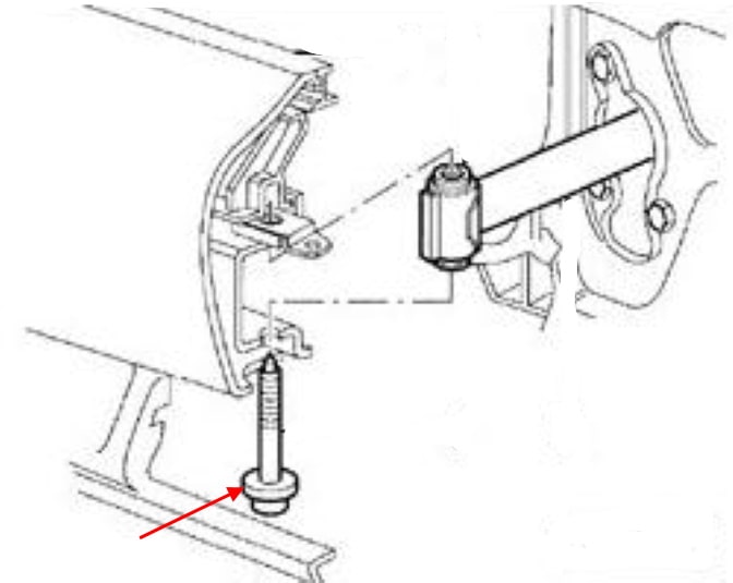 Esquema de montaje del parachoques delantero Audi A8 I D2 (1994-2002)