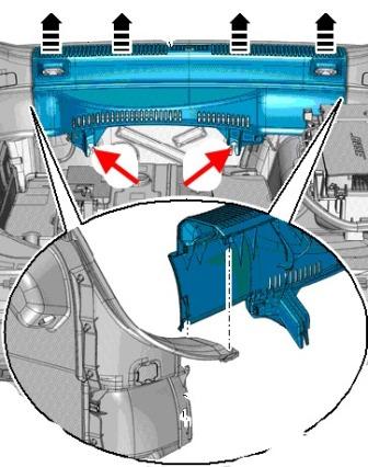 Schéma de fixation garniture de coffre arrière AUDI A1  