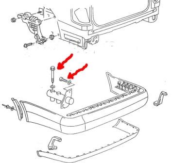 Schéma de montage du pare-chocs arrière AUDI A6 C4