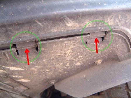 Puntos de fijación del parachoques delantero BMW Serie 7 E38