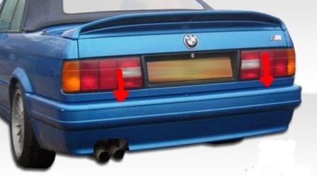 points de fixation de pare-chocs arrière BMW Série 3 E30