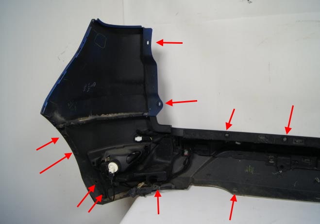 attachment points for the rear bumper Ford EcoSport