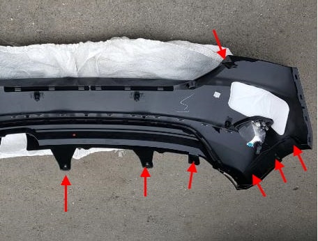 Puntos de fijación del parachoques trasero Ford Fiesta MK8 (2017+)