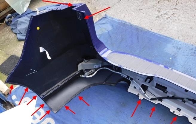 rear bumper attachment points Ford Galaxy / S-Max (2015+)