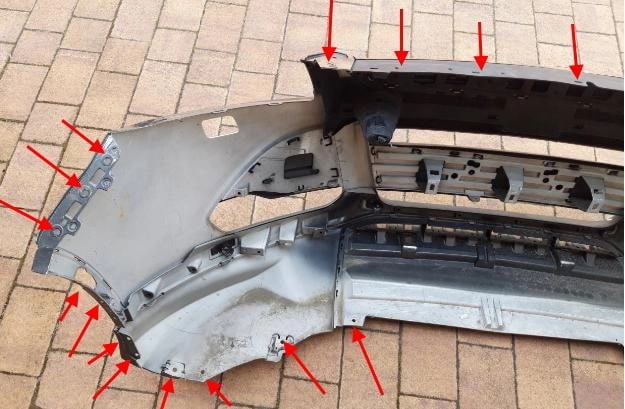 front bumper attachment points Ford Kuga (2011-2019)