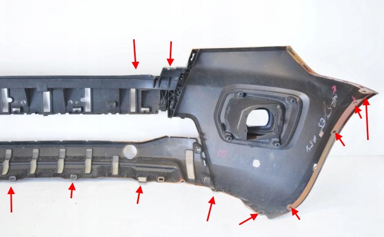 points de fixation du pare-chocs avant Ford Ranger (2015+)