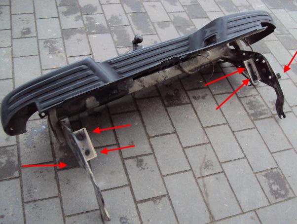 rear bumper attachment points Ford Ranger (2015+)