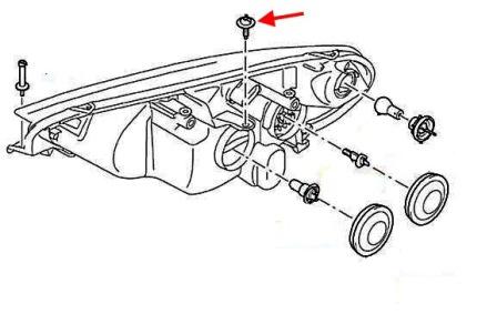 diagrama de montaje del faro Ford C-Max 2 (después de 2010)