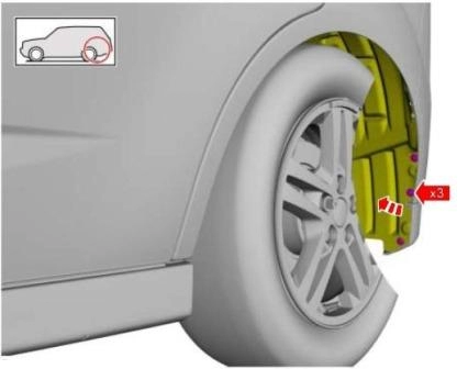 diagram of rear bumper Ford C-Max 2 (after 2010)