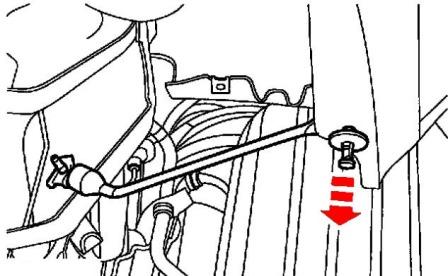 Ford Contour diagrama de montaje del parachoques delantero