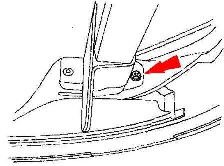 diagram of rear bumper Ford Escort