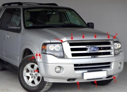 seat mounting front bumper Ford Expedition III (after 2007)