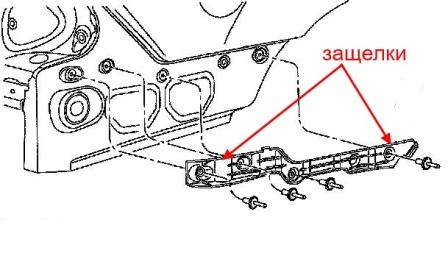 diagrama de montaje del parachoques trasero Ford Five Hundred