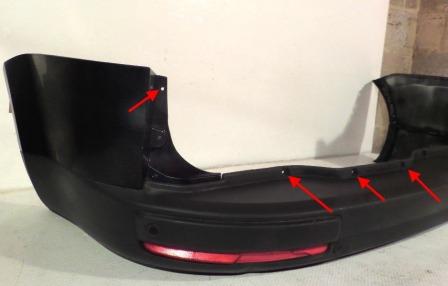 места крепления переднего бампера Ford Galaxy/S-Max (2006-2015)