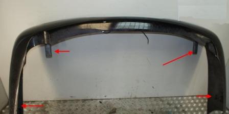 the attachment of the rear bumper Ford Scorpio 2 (1994-1998)