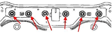 diagram of rear bumper Ford Thunderbird (2002-2005)