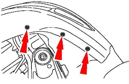 the scheme of mounting front bumper Ford Windstar