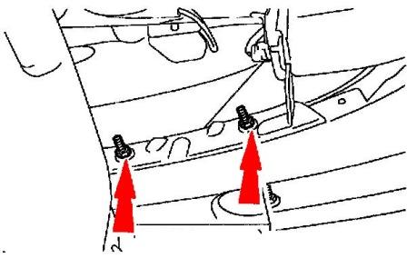 Ford Windstar diagrama de montaje del parachoques delantero