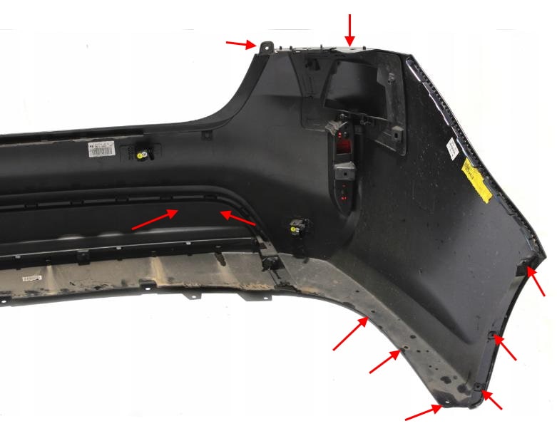 rear bumper attachment points KIA Optima IV / K5 JF (2015-2020)