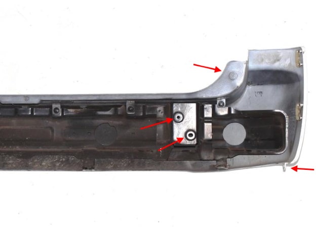 rear bumper attachment points Kia Pregio (1996-2005)