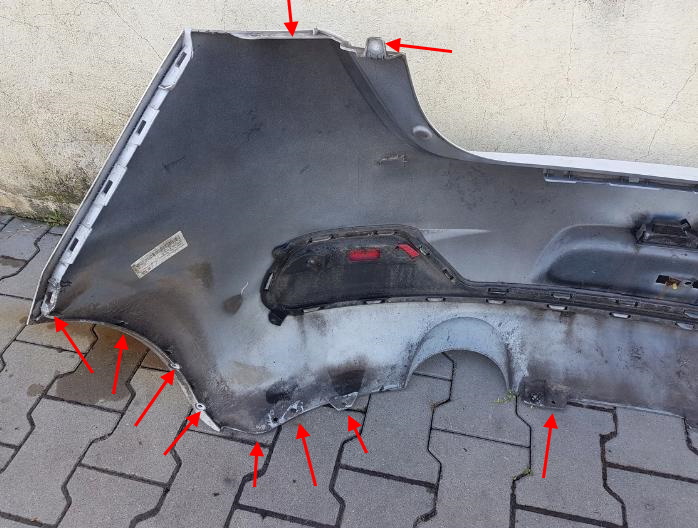 the attachment of the rear bumper KIA CEE'd (after 2012)