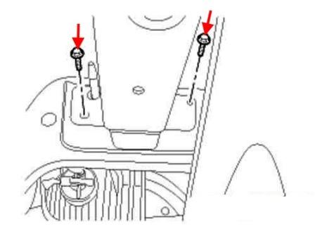 the scheme of fastening of the rear bumper KIA Venga