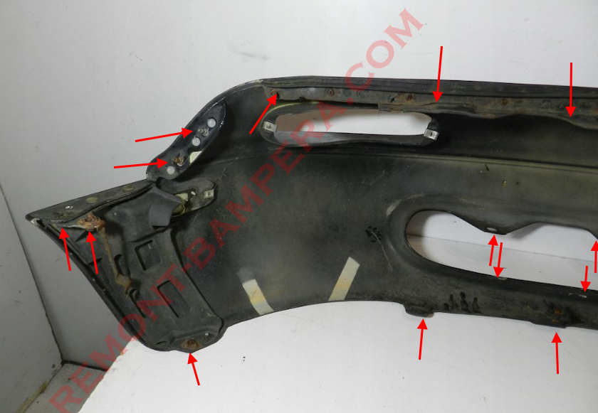 Mazda MX-5 NA Front Bumper Mounting Locations