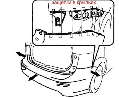 diagram of rear bumper MAZDA 5 (2005-2010)