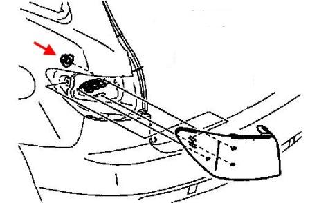 Schéma de montage du feu arrière MAZDA CX-7