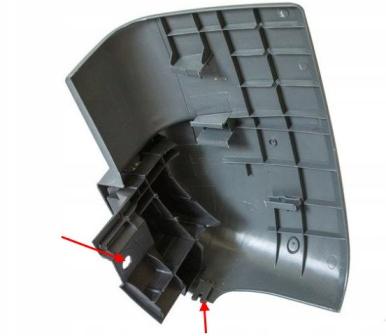 the attachment of the rear bumper 1 Mercedes Sprinter (1995-2006)