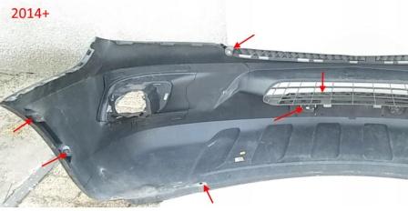 the attachment of the front bumper Mercedes Sprinter 2 (after 2014)