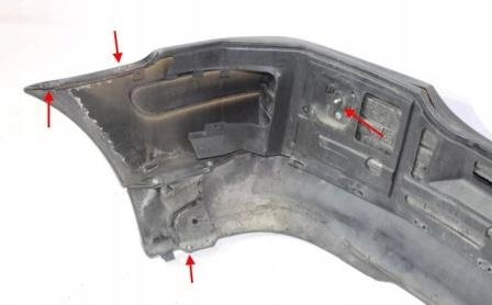 points de fixation pour le pare-chocs arrière Mercedes SLK-Class R170
