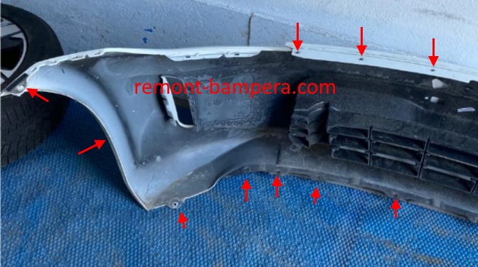 front bumper attachment points Nissan 370Z (2008-2020)