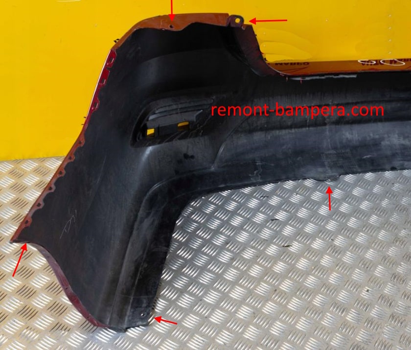 rear mounting locations for Nissan Sentra VII B17 (2012-2019)