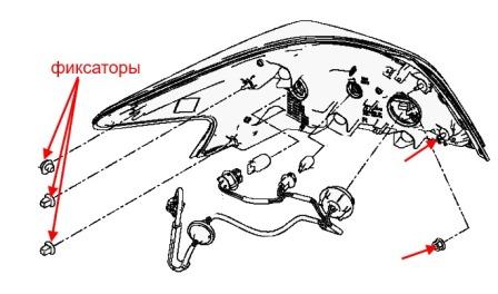 Схема фары ниссан теана