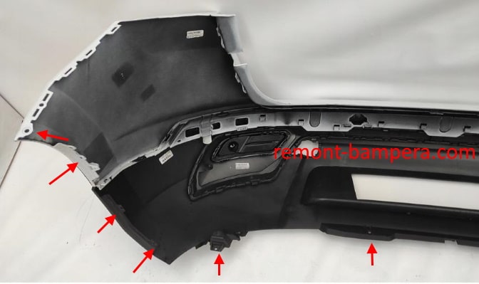 rear bumper attachment points SEAT Ateca I (2016-2023)