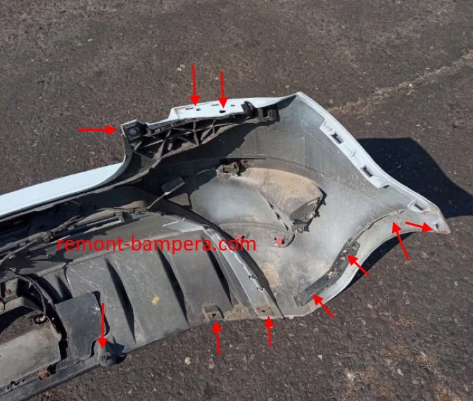 rear bumper attachment points SEAT Ibiza IV (2008-2017)