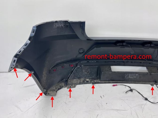 rear bumper attachment points SEAT Ibiza V (2017-2023)