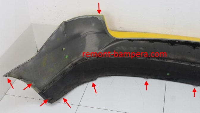 rear bumper attachment points SEAT Toledo IV (2012-2019)