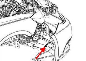 схема крепления переднего бампера Chrysler 200