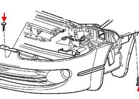 схема крепления переднего бампера Chrysler 300 M