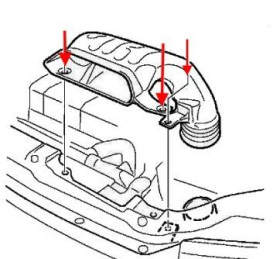 схема крепления переднего бампера Honda Ridgeline