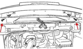 схема крепления переднего бампера Suzuki Forenza (Reno)