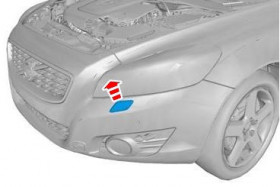 схема крепления переднего бампера Volvo C30
