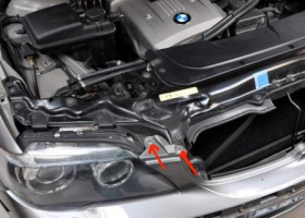 места крепления переднего бампера  BMW 7-серии E65 (E66)