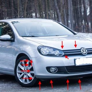 Comment enlever les pare-chocs avant et arrière VW Golf 6